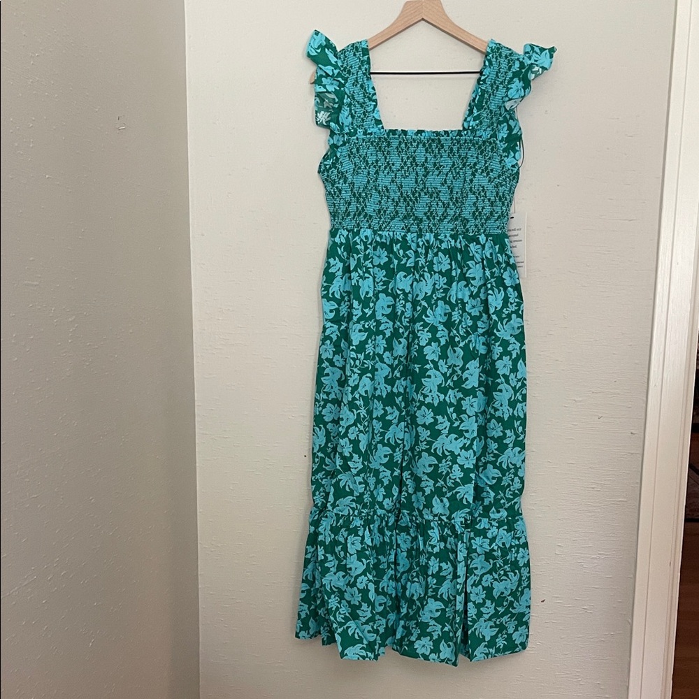 English Factory Teal Floral Dress